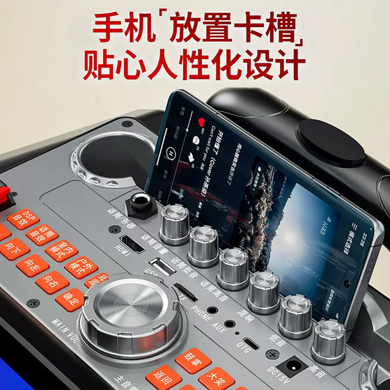 华宝户外广场舞音响带显示屏幕家庭ktv唱K一体机蓝牙无线投屏音箱