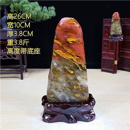 包邮超值琉璃七彩水晶石头收藏鸡血石原石观赏石奇石客厅桌面摆件 - 图2