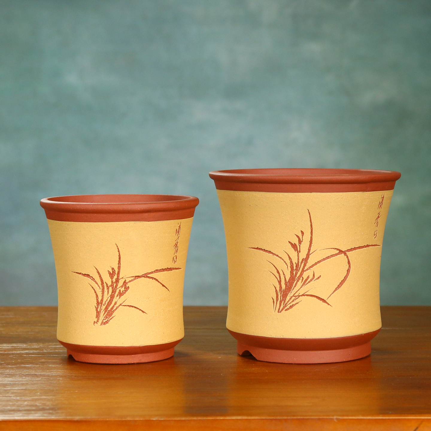 兰花盆 盆景盆 蕙兰盆君子兰盆大号绿植盆栽室内桌面紫砂兰花盆 - 图3