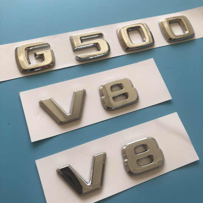 奔驰G500车标G65 G550 G55 AMG数字标V8BITURBO车贴后尾标原厂 - 图0