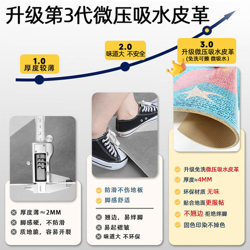 入户门地垫耐脏免洗可擦pvc门垫2026新款地毯门口进门脚垫可裁剪 - 图1
