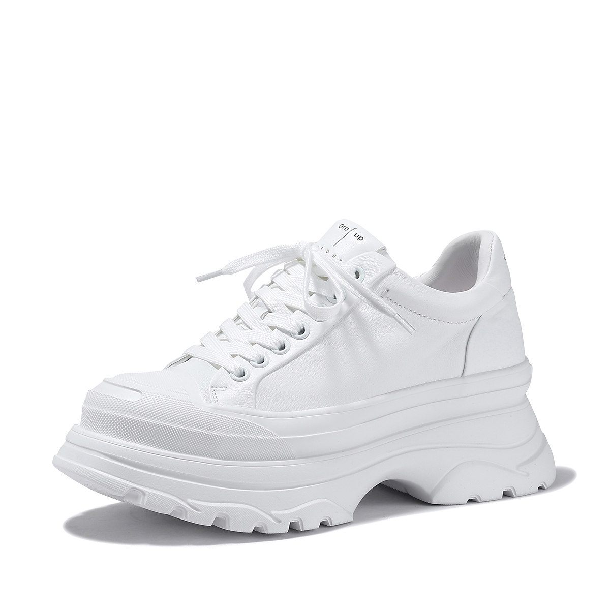 BellaLily2026春季新款街头厚底松糕鞋轻便休闲鞋学院风牛皮潮鞋,淘宝优惠券,粉丝福利购,淘宝优惠卷