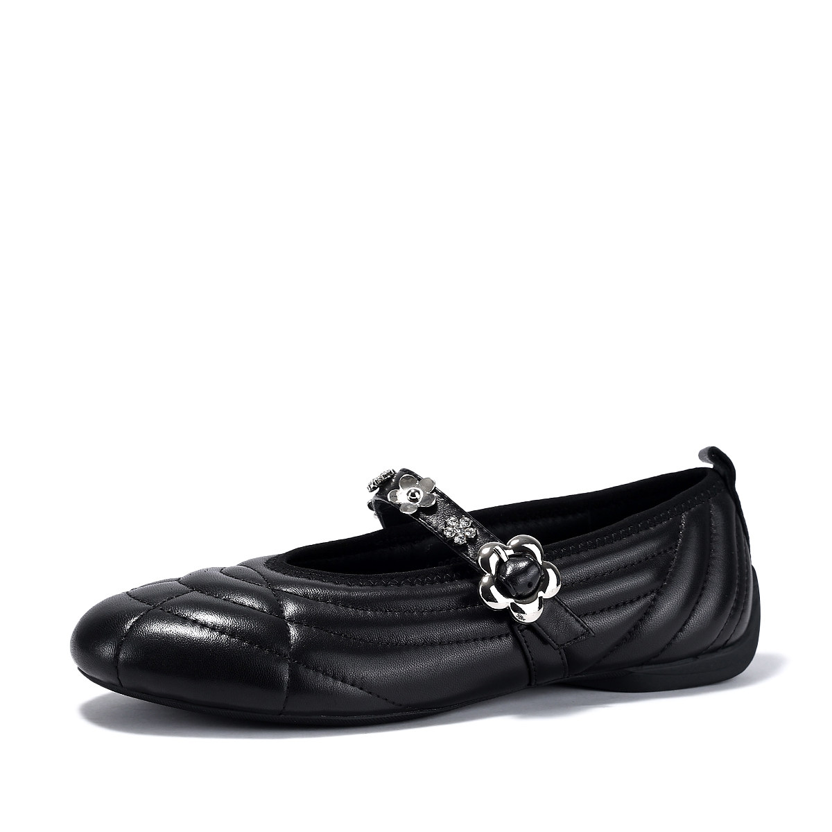 BellaLily2026春季新款复古时尚牛皮单鞋女黑色平底芭蕾玛丽珍鞋,淘宝优惠券,粉丝福利购,淘宝优惠卷