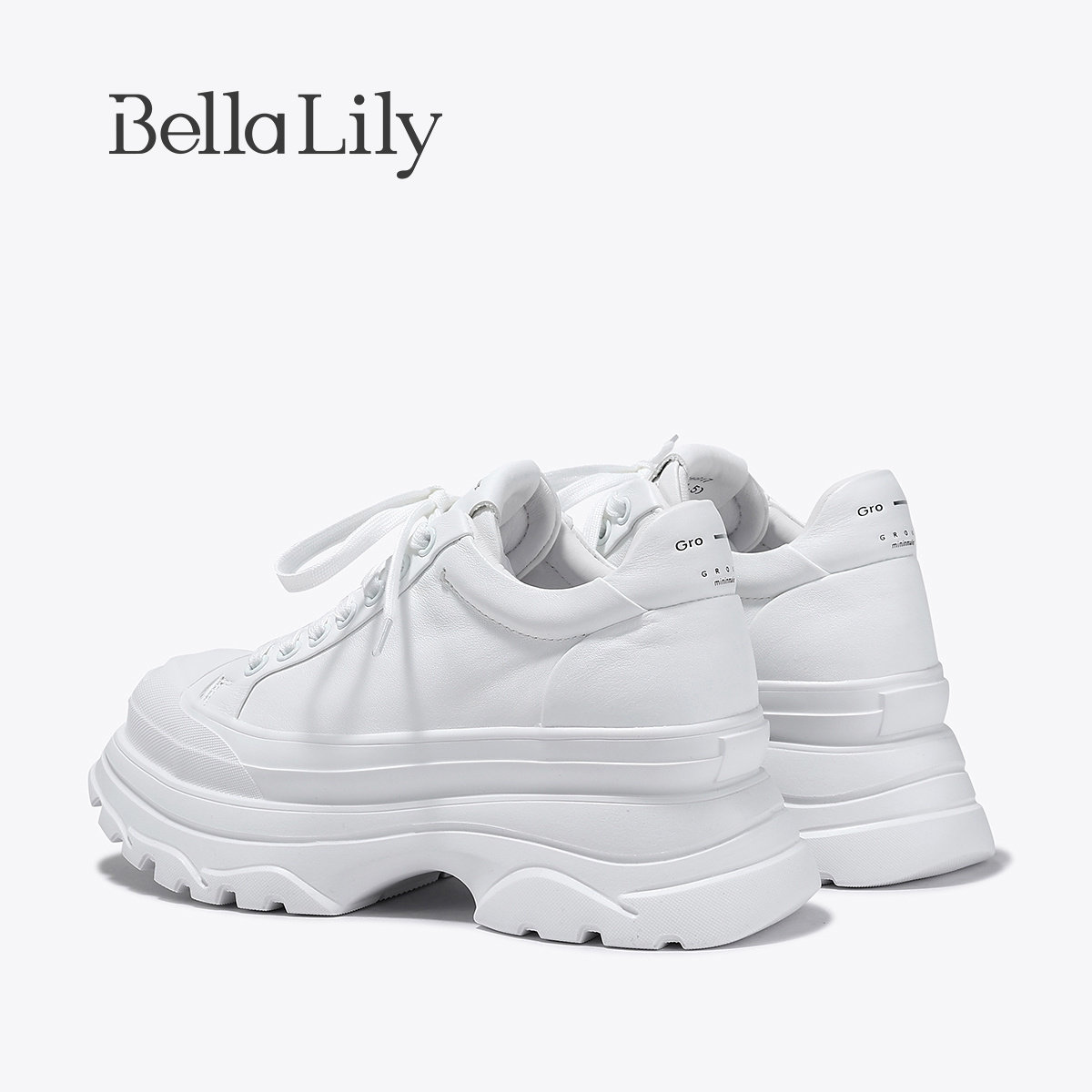 BellaLily2026春季新款街头厚底松糕鞋轻便休闲鞋学院风牛皮潮鞋,淘宝优惠券,粉丝福利购,淘宝优惠卷