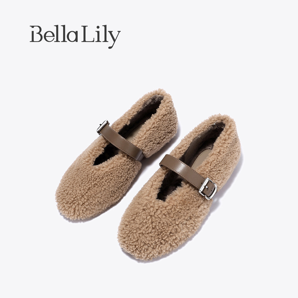 BellaLily2025秋冬新款小香风加绒羊毛棉鞋气质玛丽珍平底单鞋女,淘宝优惠券,粉丝福利购,淘宝优惠卷