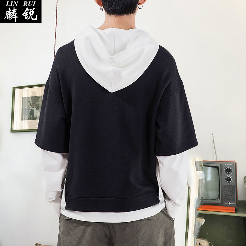 十二星座标志金牛摩羯巨蟹双子双鱼假两件连帽卫衣服男女学生外套