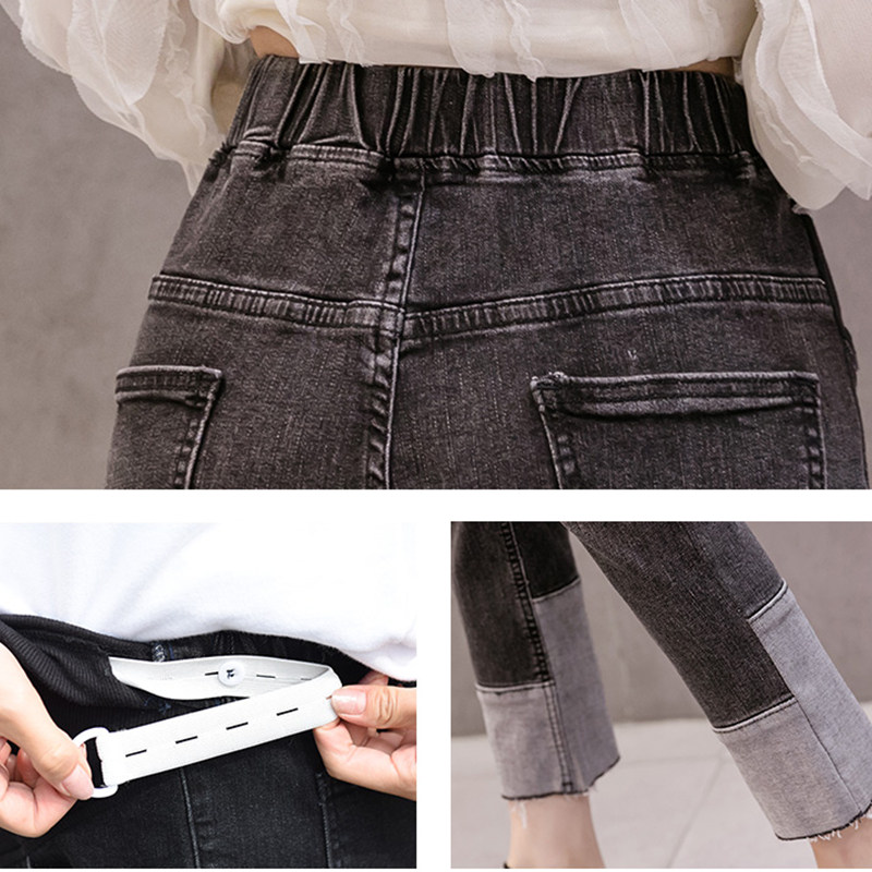 孕妇春秋款外穿直筒裤潮妈牛仔裤 俏爱人孕妇直筒裤