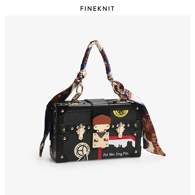 【fineknit】城市灯光丝带链条斜挎包 fineknit精织女士包袋