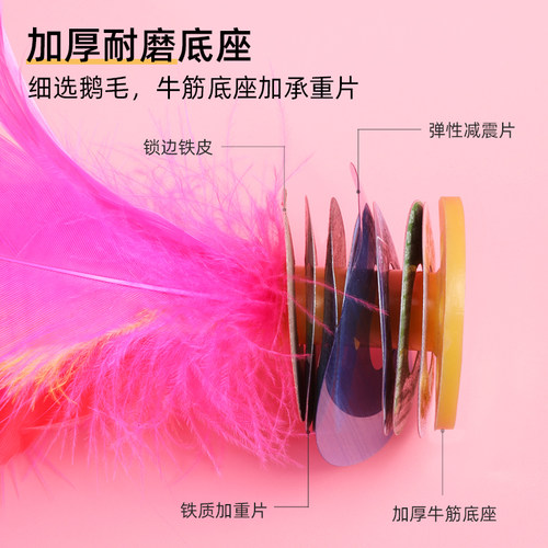 毽子儿童小学生运动健身鸡毛键子大人比赛长毛耐踢花腱子羽毛毽球 - 图1