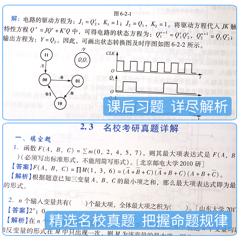 正版现货 备战2025考研 阎石数字电子技术基础第6版第六版笔记和课后习题含考研真题详解答案 赠电子书 高教社教材辅导学习参考书 - 图3