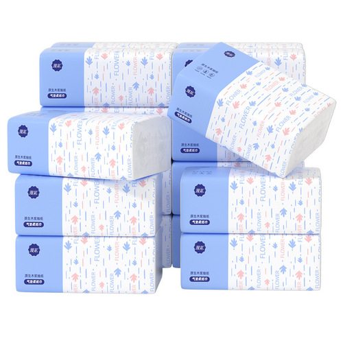 漫花30包抽纸整箱加大加长餐巾纸家用实惠装卫生面巾纸抽婴儿纸巾