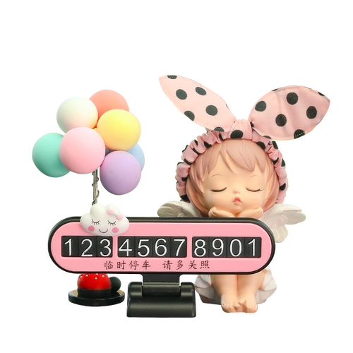 Автомобильная временная лицензия на парковку лицензии на номер телефона номер карты номер пластина, автомобиль Annie Angel Car Внутренние декоративные принадлежности Daquan Girl
