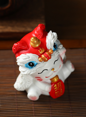 2025新款醒狮猫桌面小摆件装饰