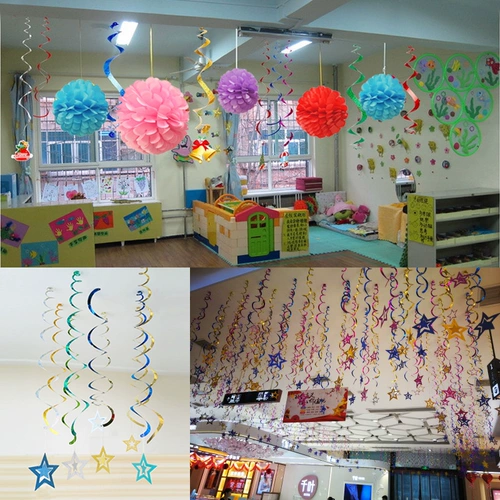 Открытое украшение на день рождения Половое полотенце Полово пентаграмма трибуловая буксировка спираль