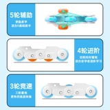 Детские роликовые коньки для начинающих для раннего возраста для мальчиков, вспомогательные колеса, 6 лет