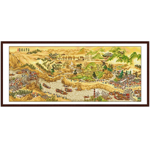 Kangxi South Tour Tour Cross Emlleckery 2023 Новая вышитая линия атмосферная ландшафтная картинка ландшафтная ландшафтная вышивка ручной работы ручной работы ручной работы