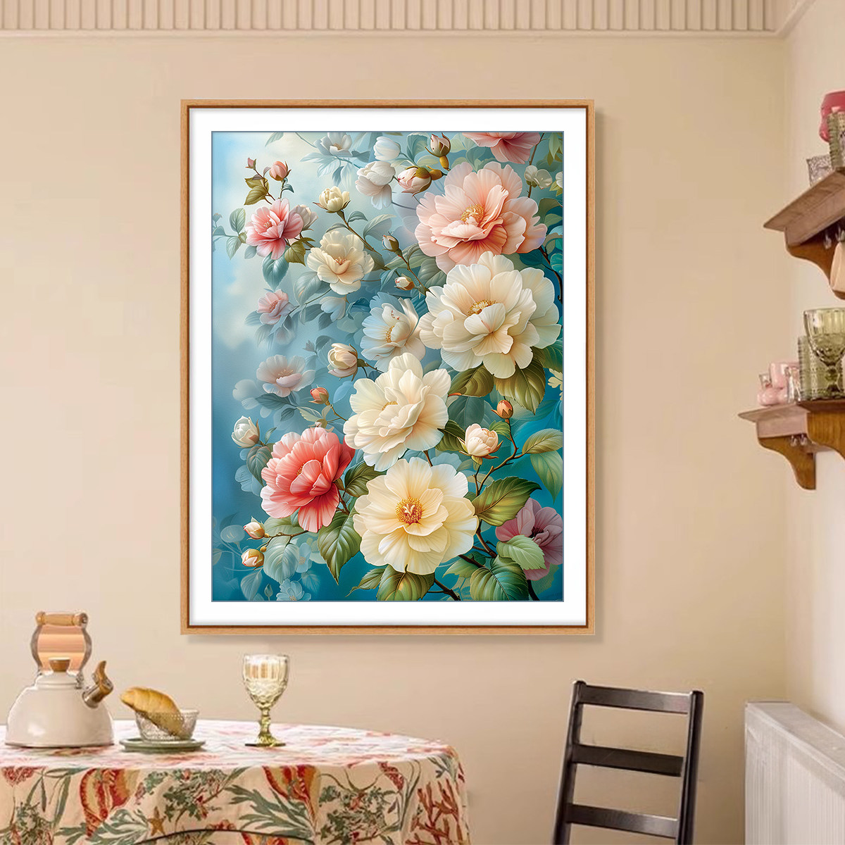 陌上繁花十字绣2025新款高级感客厅玄关手工刺绣山茶花简单年轻人,淘宝优惠券,粉丝福利购,淘宝优惠卷