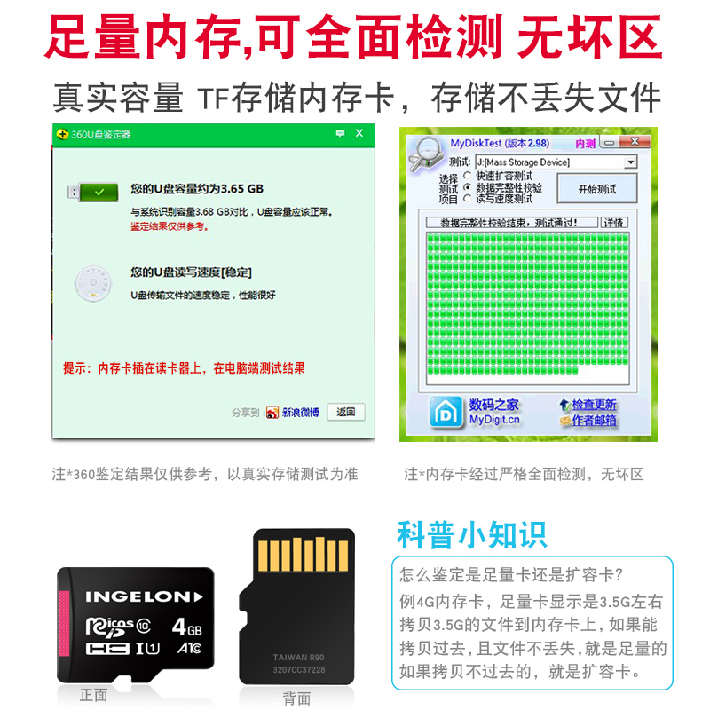 小容量tf内存卡4g老人机蓝牙耳机gtf广场舞音箱播放器小音响唱戏看戏听戏收音机放歌曲用内存储t卡sd小卡正品-图1