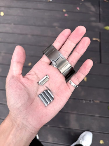 卡客风暴 竹节钢带适用苹果手表iwatch表带s11隐藏式蝴蝶扣金属10 - 图2