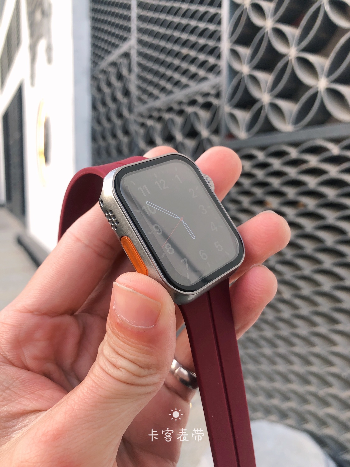 秒变ultra适用苹果手表iwatch保护壳s9876硬壳pc钢化膜一体表壳-图2