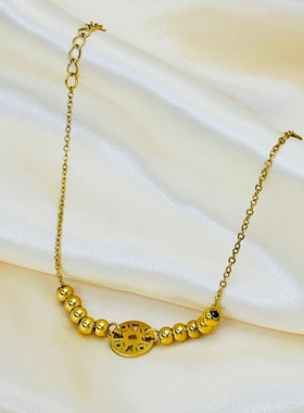 福字手链ins钛钢设计感女