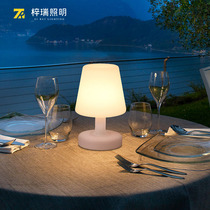 Outdoor Charging Table Lamp Courtyard Lamp Rooftop Garden Arrangement Decorative Lights Coffee Hall Clear Outdoor Table small night light
