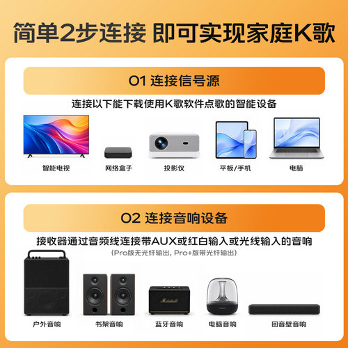 乐基 MU208Pro投影电视K歌无线麦克风家用适用马歇尔哈曼卡顿话筒 - 图3