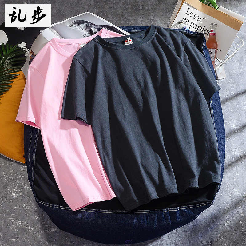 5件】短袖男士t恤纯色百搭打底衫 rampo乱步T恤