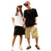 Hip hop nam và nữ thể thao quần short giản dị quần ống rộng quần 2019 mùa hè overalls quần bãi biển quần harem - Quần short jean nam Quần short