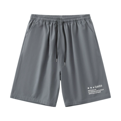 Летние шелковые шорты, быстросохнущие мужские баскетбольные штаны для отдыха, свободный крой