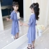 Váy bé gái mùa hè 2019 mới 5 quần áo trẻ em hè 6 Phiên bản Hàn Quốc thời trang nước ngoài Váy công chúa thủy triều 7 tuổi 8 - Váy