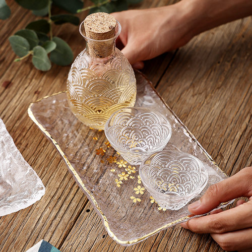 祥云系列白酒酒具套装小酒杯清酒壶家用小号烈酒杯一两温酒分酒器 - 图1