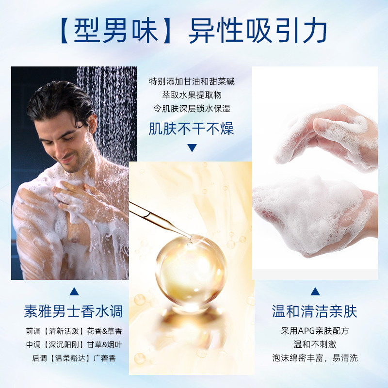 罗曼诺男士香水持久留香控油沐浴露 罗曼诺沐浴露