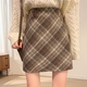 ກະໂປງຜ້າຂົນຫນູ vintage plaid ຂະໜາດໃຫຍ່