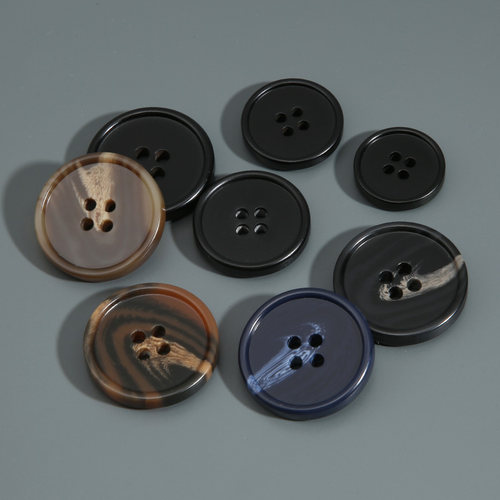 圆形树脂纽扣男女西装西裤扣子配件高档羊绒大衣钮扣外套百搭装饰 - 图2