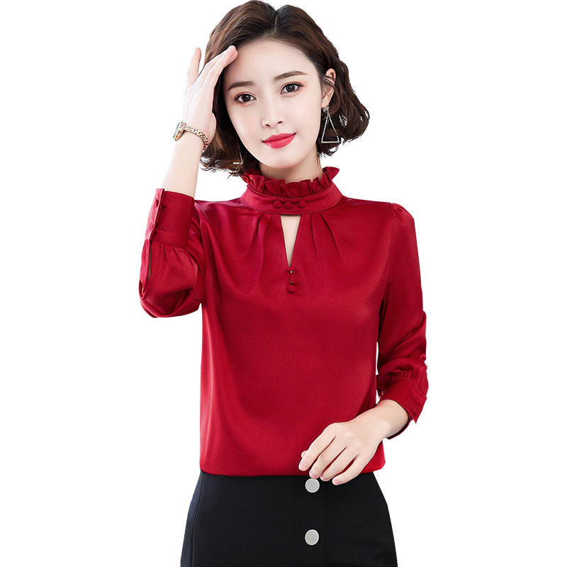 雪纺打底衫女2022春装新款2021年寸 恋上17号蕾丝衫/雪纺衫