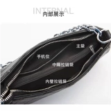 Модная кожаная цепь, сумка на одно плечо, сумка подмышку, из натуральной кожи, 2020, воловья кожа, в стиле Шанель, на цепочке