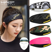 American HALO guide Khan with male and female marathon running and basketball sports a sweat-stop hair band with a female yoga headband