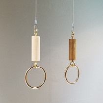 Clothing Store Rings Hanger gold hanging wooden stick steel wire hanging clothes rack Rack Girls Clothes Hang Clothes Chain