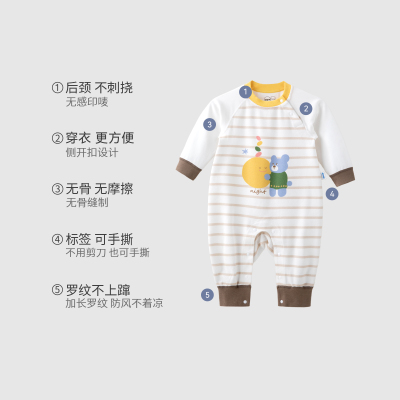 aqpa爱帕婴儿连体衣春秋新款纯棉