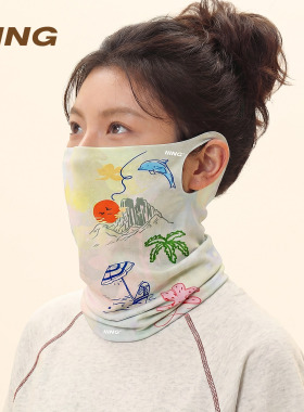 防晒面罩女防紫外线夏季2026新款冰丝护颈脸罩户外骑行魔术头巾男