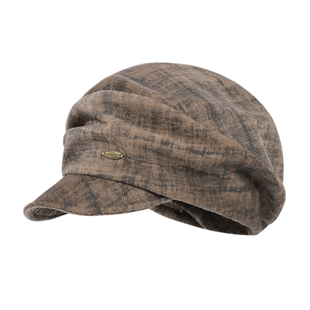 IIING帽控 复古晕染褶皱云朵贝雷帽子女显脸小休闲百搭文艺画家帽 - 图3