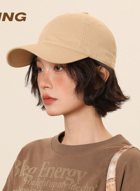 IIING帽控纯色软顶鸭舌帽