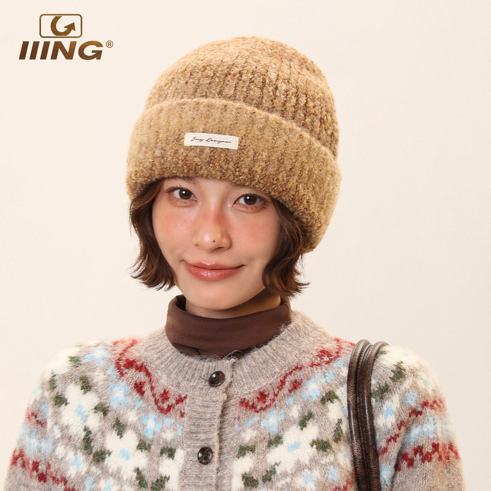IIING帽控 复古扎染做旧针织帽子女冬加厚保暖护耳时尚百搭毛线帽,淘宝优惠券,粉丝福利购,淘宝优惠卷