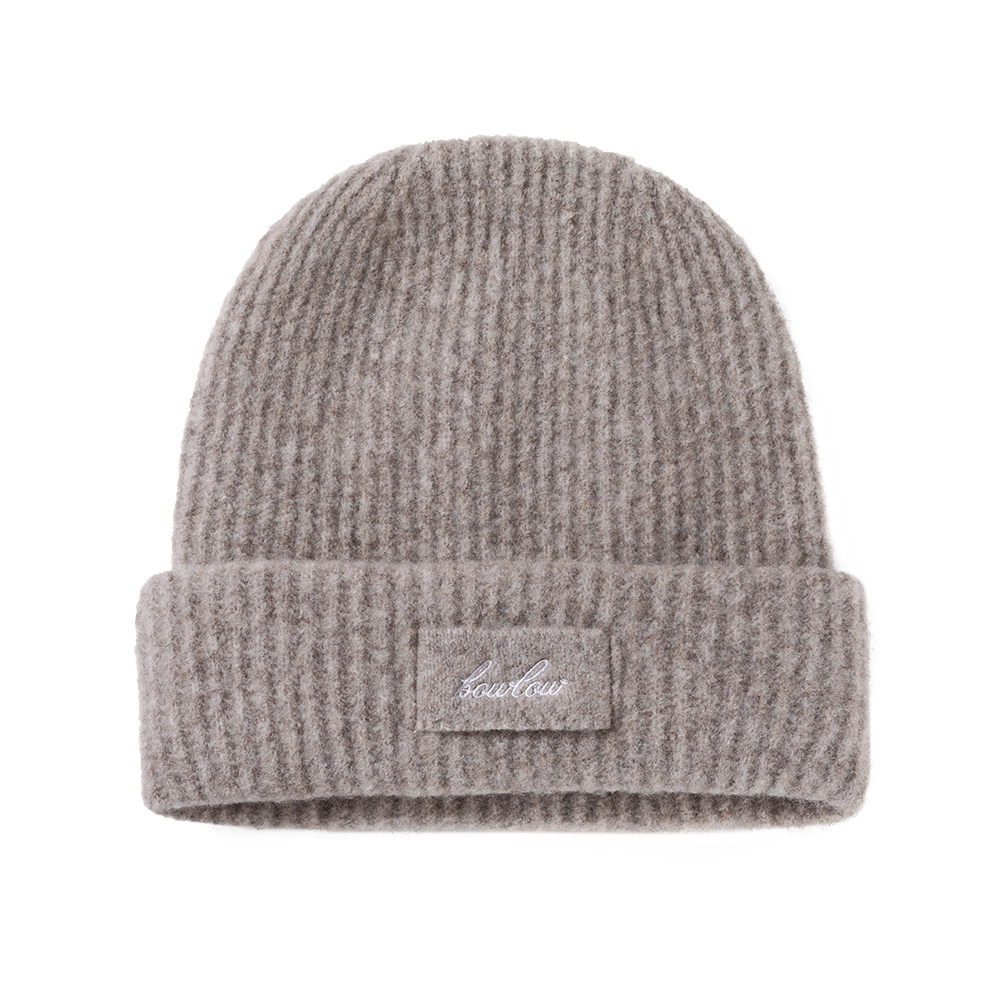 IIING帽控 简约字母贴标羊毛混纺针织帽女冬季保暖显脸小毛线帽子,淘宝优惠券,粉丝福利购,淘宝优惠卷