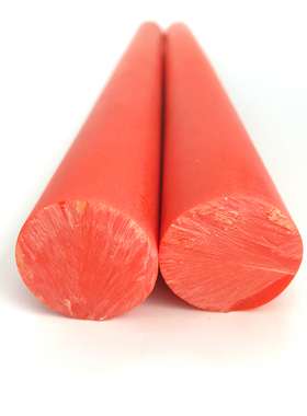仿蜜蜡琥珀红色圆棒材料仿象牙仿牛角外径20MM手工雕刻原料