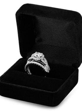 华杰 wish热卖S925银白色锆石微镶戒指 欧美跨境爆款浪漫女性戒指