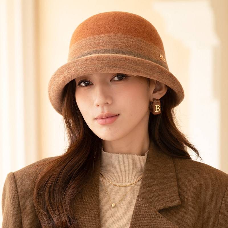 帽子女士秋冬季2025新款保暖护耳渔夫帽时尚洋气潮流高级感羊毛帽,淘宝优惠券,粉丝福利购,淘宝优惠卷