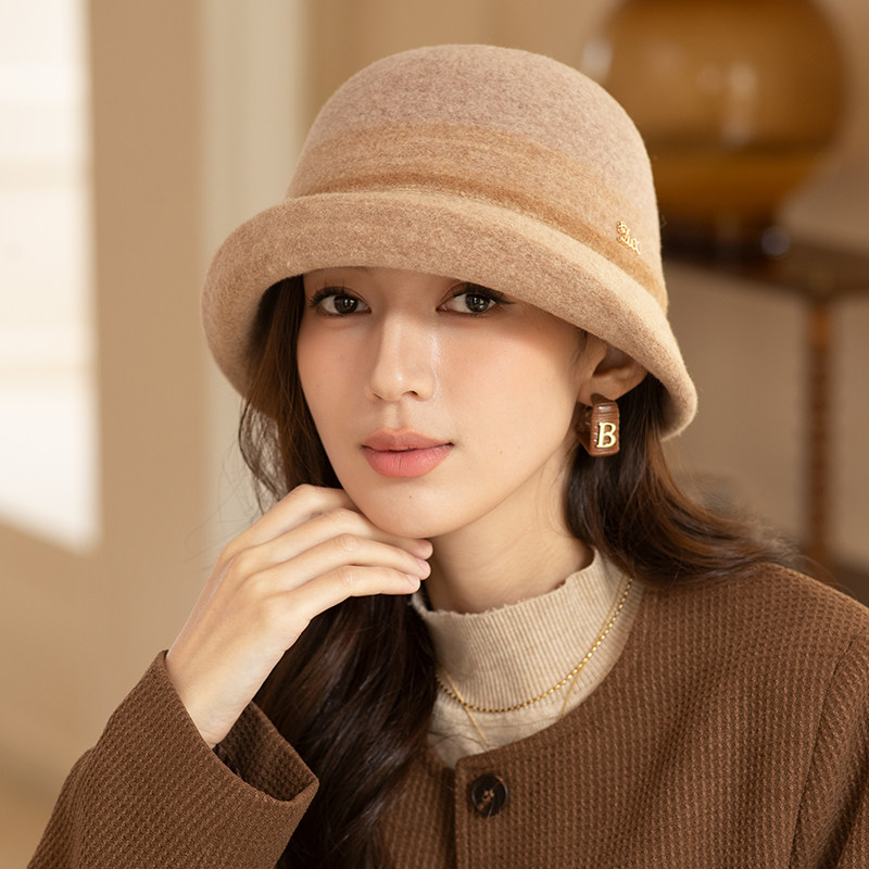 帽子女士秋冬季2025新款保暖护耳渔夫帽时尚洋气潮流高级感羊毛帽,淘宝优惠券,粉丝福利购,淘宝优惠卷