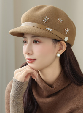 香雪羽秀鸭舌帽女秋季弯檐日系风